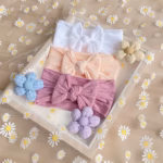 Soft Cable Knit Bow Baby Headband - সফট ক্যাবল নিট বো হেডব্যান্ড