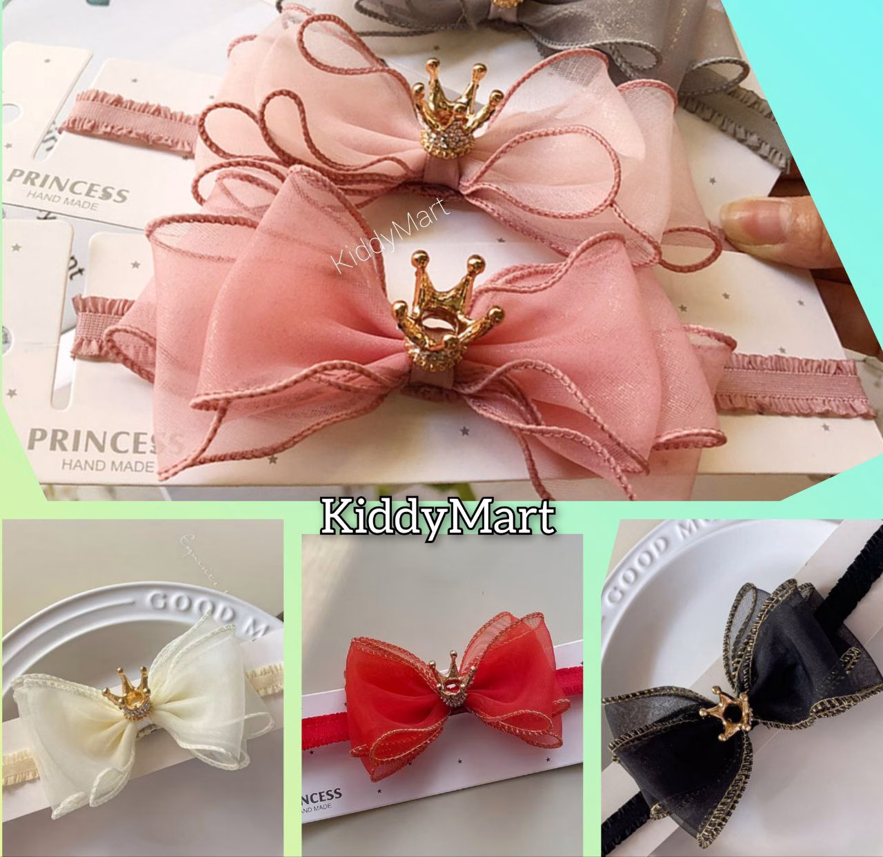 500226975_1196354295835216_8430781408546925107_n Princess Crown Party Headband with Big Bow - বিগ বো ক্রাউন হেডব্যান্ড - Image 3