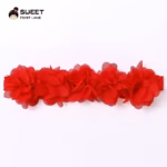 Delicate Chiffon Flower Baby Headband - শিফন ফ্লাওয়ার বেবি ব্যান্ড - Image 4