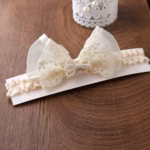 Elegant Sparkling Pearls Soft Lace Headband - পার্ল সফট লেস হেডব্যান্ড