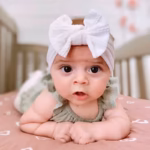 Soft Cable Knit Bow Baby Headband - সফট ক্যাবল নিট বো হেডব্যান্ড - Image 2