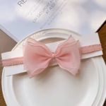 Stylish Big Bow Soft Baby Headband - স্টাইলিশ বিগ বো সফট হেডব্যান্ড - Image 4
