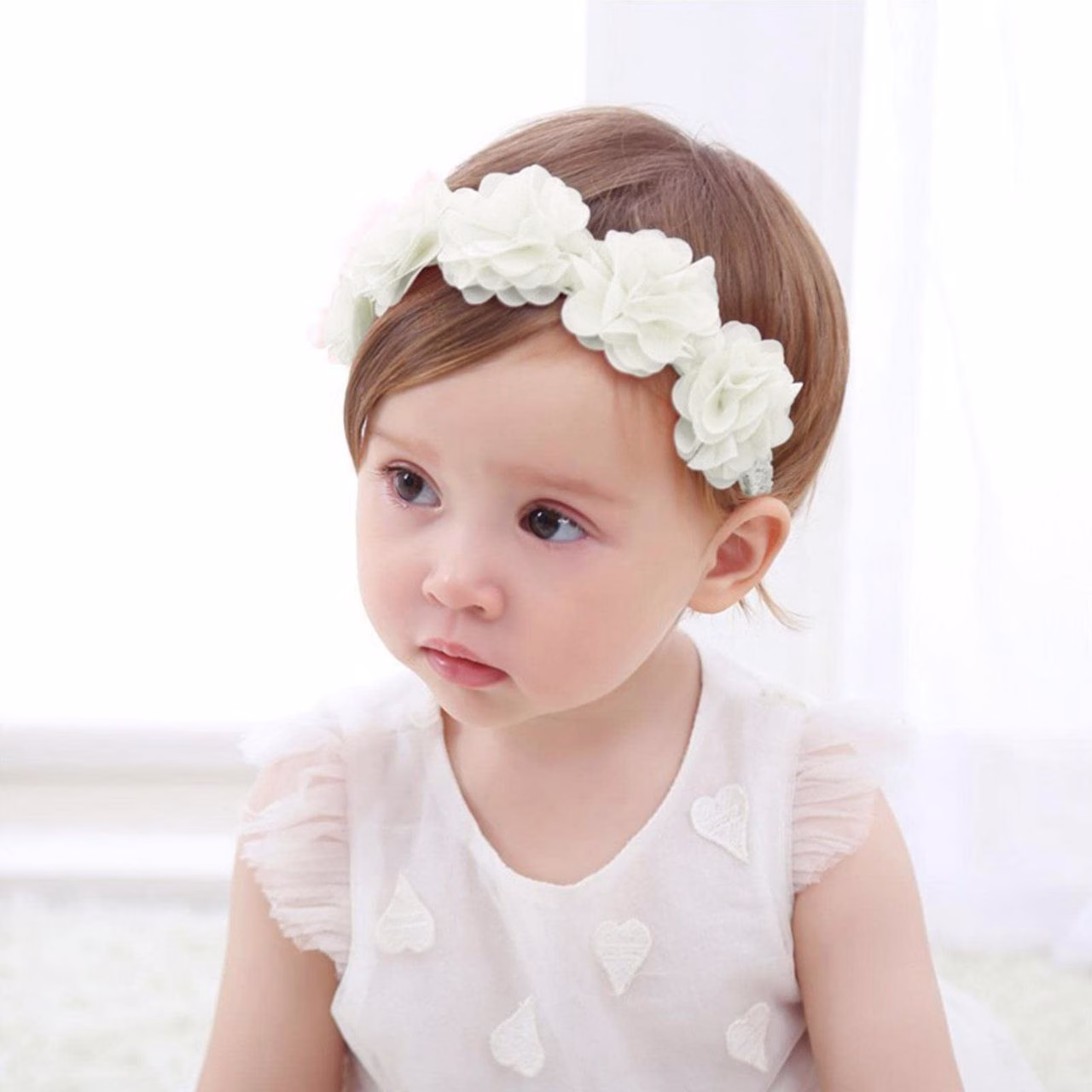 photo_2025-07-31_00-09-02 Delicate Chiffon Flower Baby Headband - শিফন ফ্লাওয়ার বেবি ব্যান্ড - Image 9
