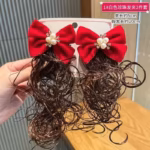 Cute Curly Bow Hair Clip - কার্লি বো হেয়ার ক্লিপ