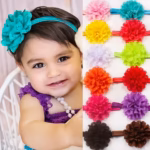 Charming Dalia Flower Baby Headband - ডালিয়া ফ্লাওয়ার ব্যান্ড - Image 3