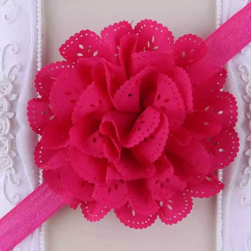 O4 Charming Dalia Flower Baby Headband - ডালিয়া ফ্লাওয়ার ব্যান্ড - Image 6