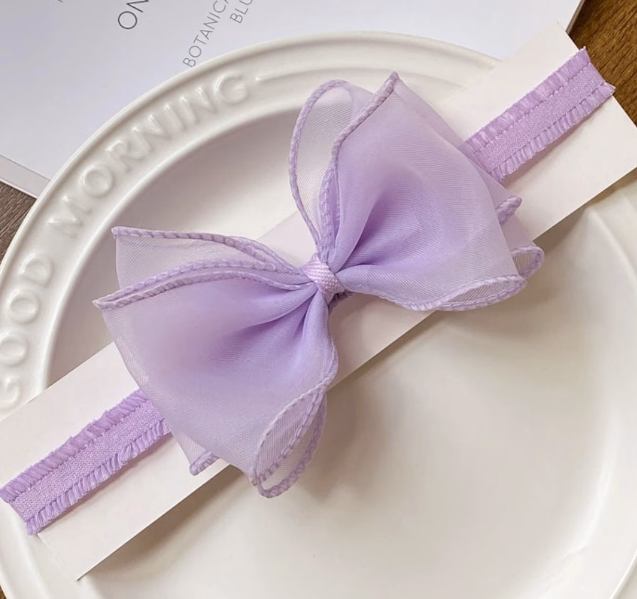 mmexport1745460965404 Organza Stylish Big Bow Baby Headband - অরগাঞ্জা বিগ বো হেডব্যান্ড - Image 4
