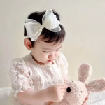 Organza Stylish Big Bow Baby Headband - অরগাঞ্জা বিগ বো হেডব্যান্ড