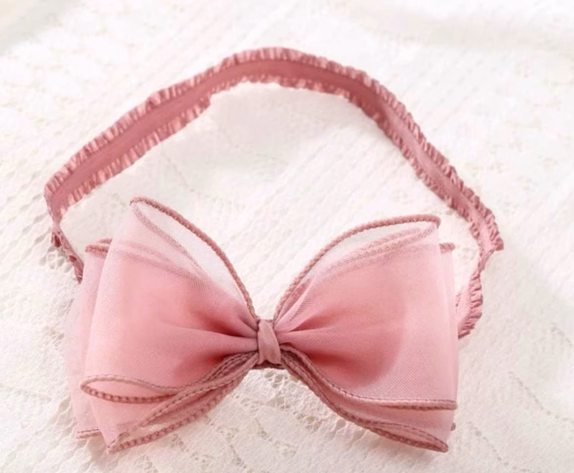 mmexport1745461083987 Organza Stylish Big Bow Baby Headband - অরগাঞ্জা বিগ বো হেডব্যান্ড - Image 7