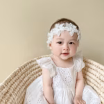 White Lace Floral Baby Headband - হোয়াইট লেস ফ্লোরাল ব্যান্ড